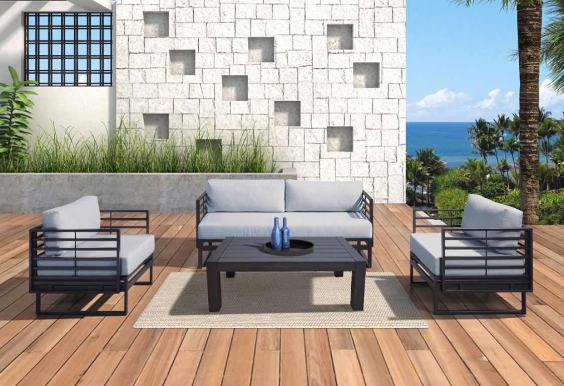 Cane 4-Piece Patio Sofa Set