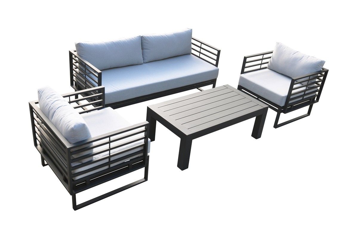 Cane 4-Piece Patio Loveseat Set