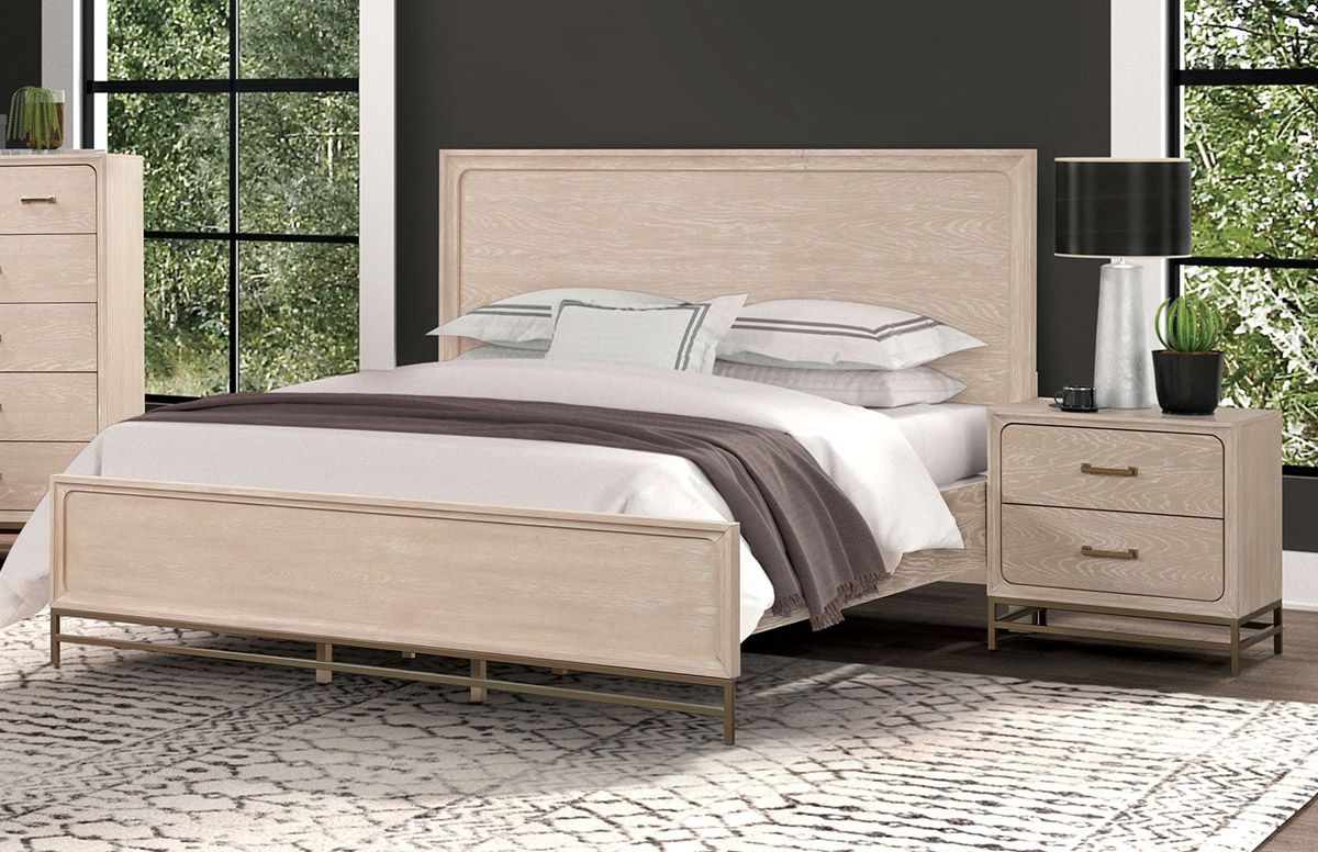 Cardy Light Oak Finish Bed