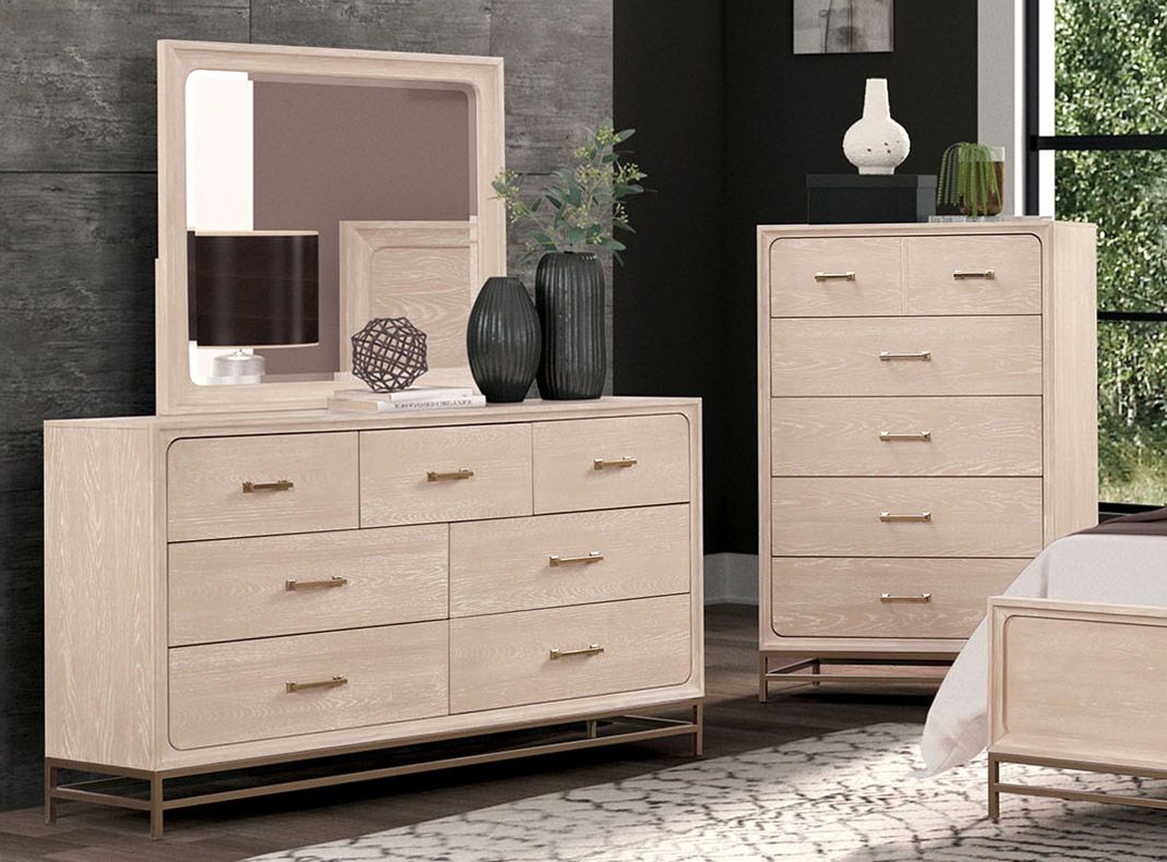 Cardy Light Oak Finish Dresser