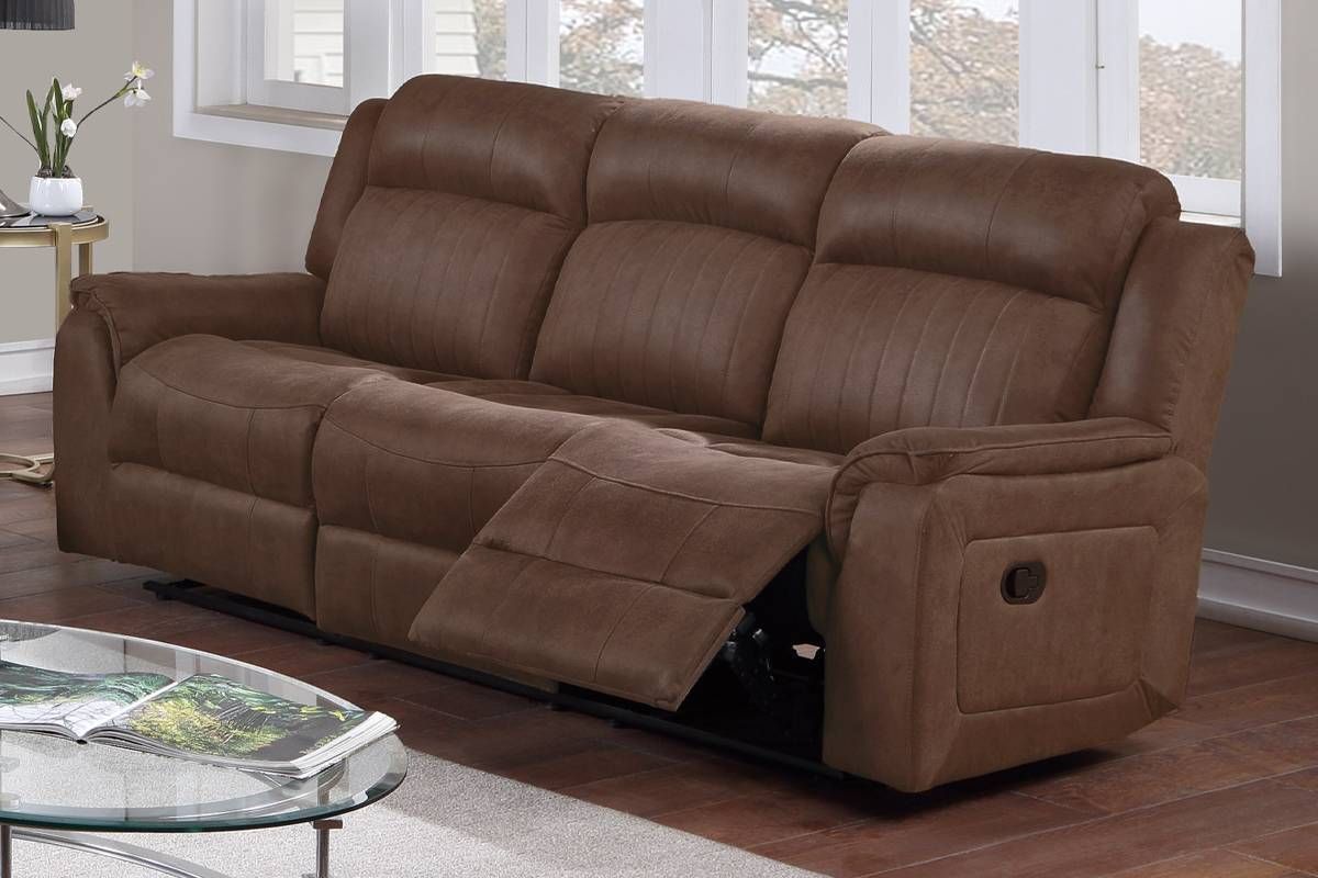 Carey Coffee Brown Recliner Sofa