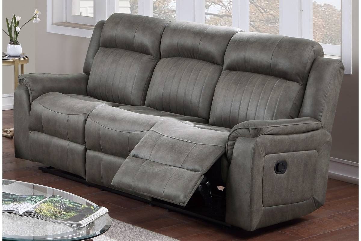 Carey Slate Blue Recliner Sofa