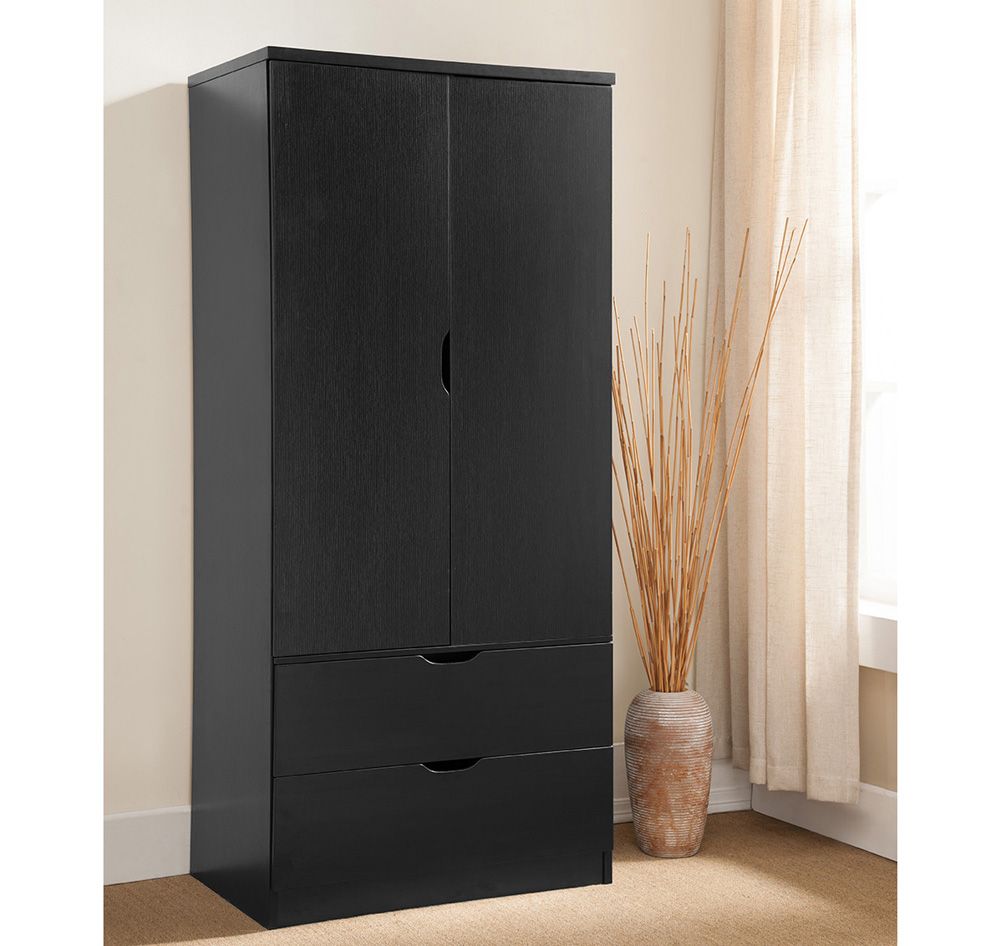 Cargo Black Finish Wardrobe Closet