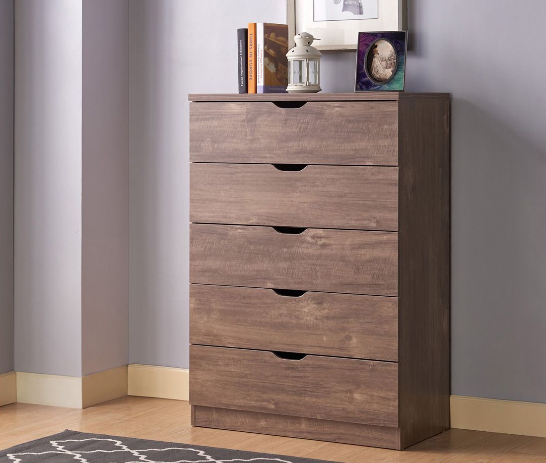 Cargo Five Drawer Chest Hazelnut Finish