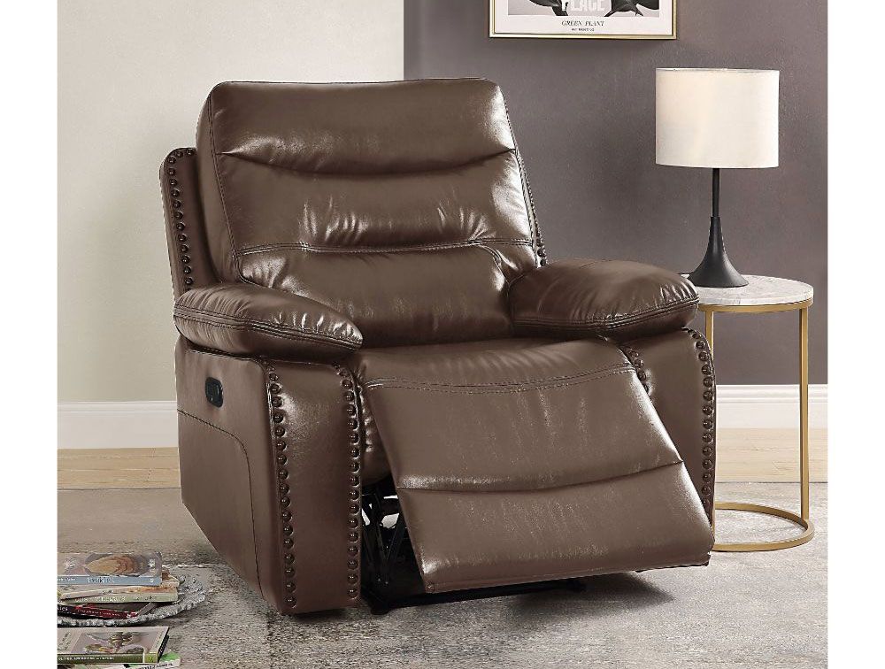 Carley Brown Leather Recliner Chair