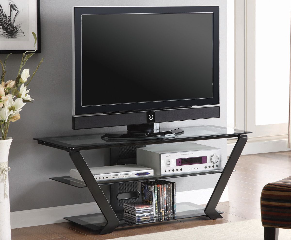 Cecilie Modern TV Stand Glass Top