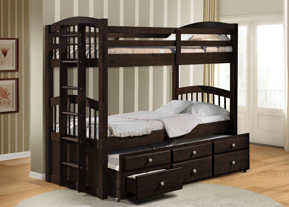 Chairlie Espresso Finish Bunkbed Set