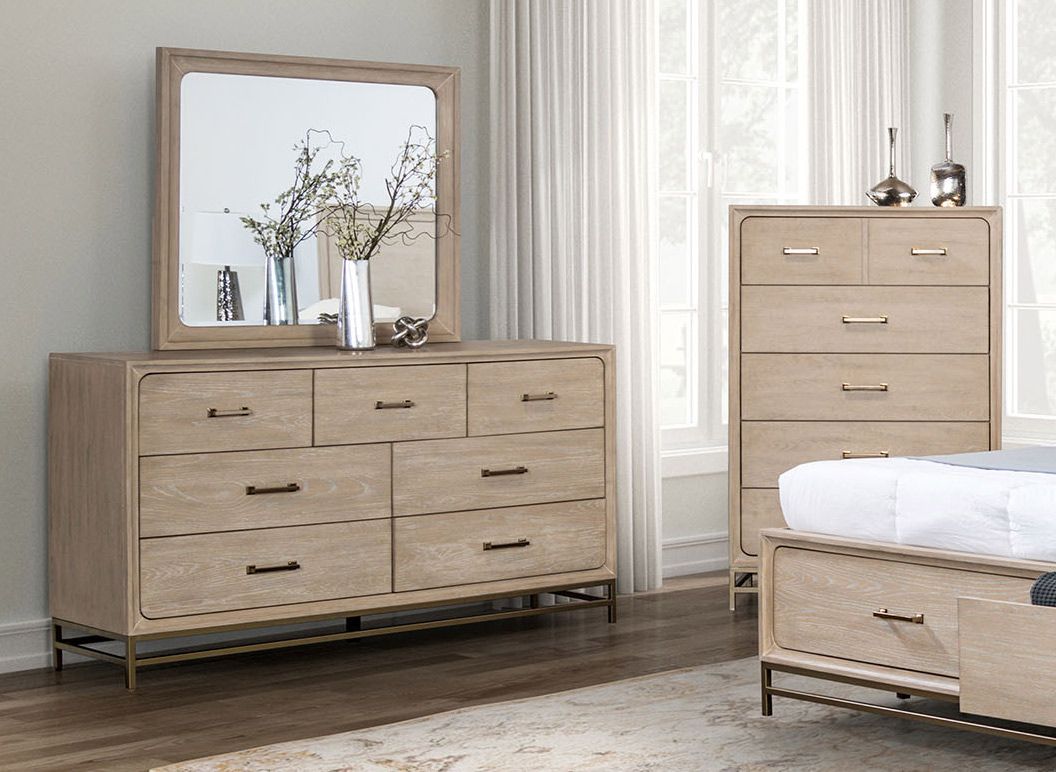 Charlene Light Oak Finish Dresser