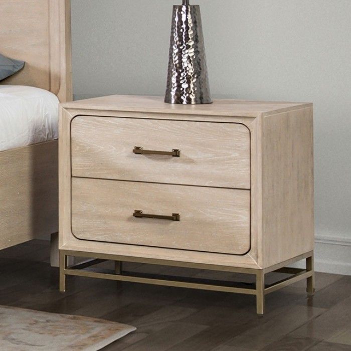 Charlene Light Oak Finish Night Stands