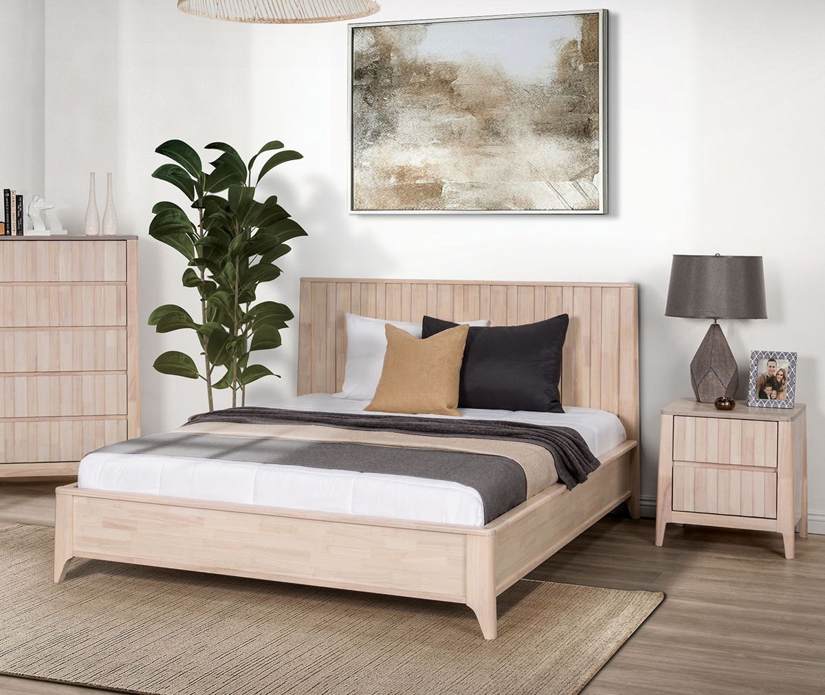 Chavez Bed Vertical Reeding Headboard