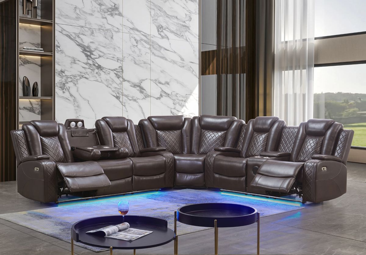 Chiron Power Recliner Sectional With Speakers