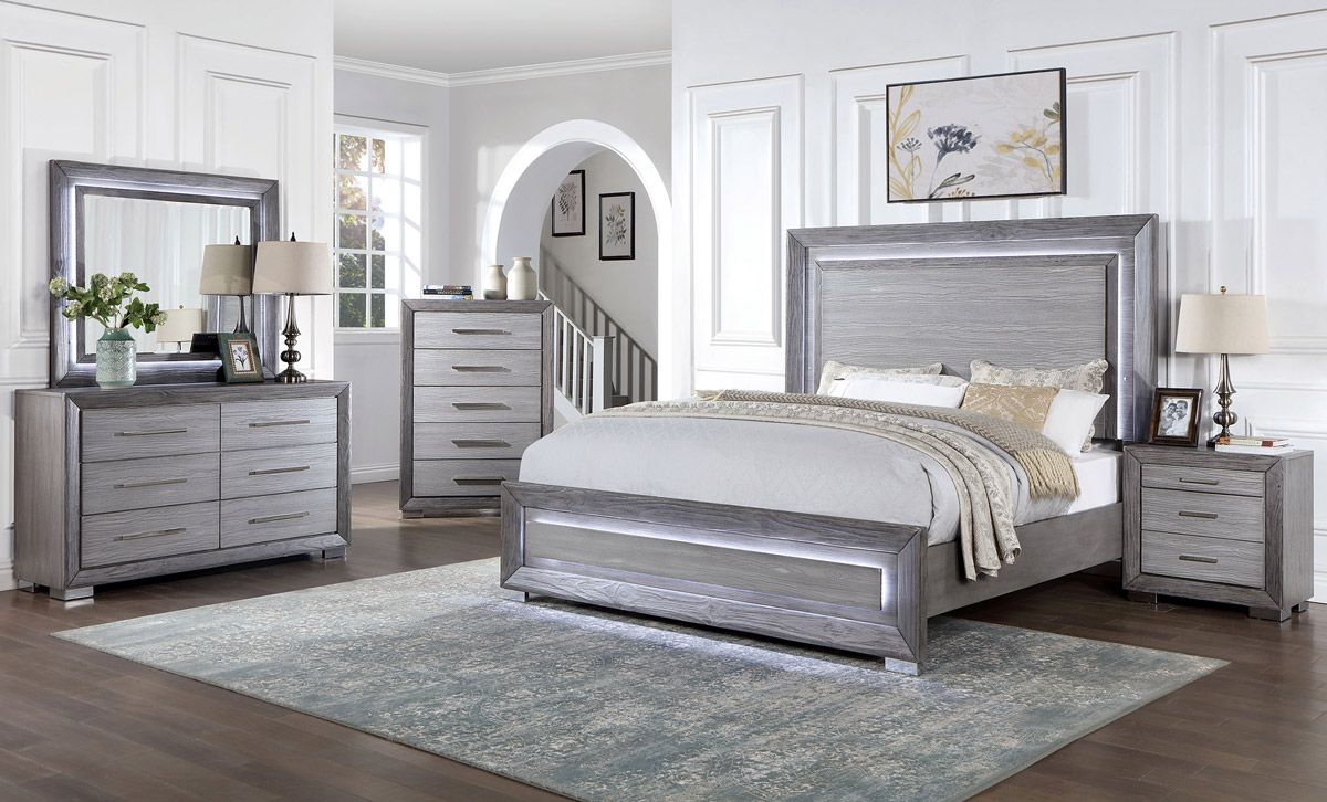 Clint Rustic Grey Bedroom Set