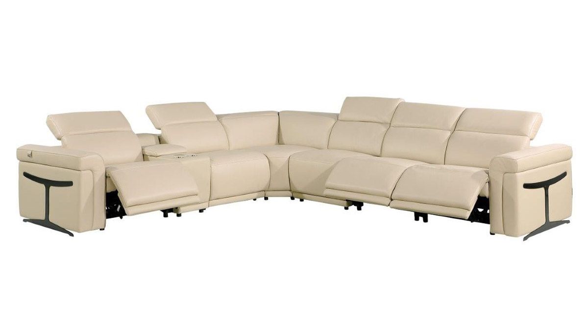 Colson Beige Power Recliner 5-Seater Sectional