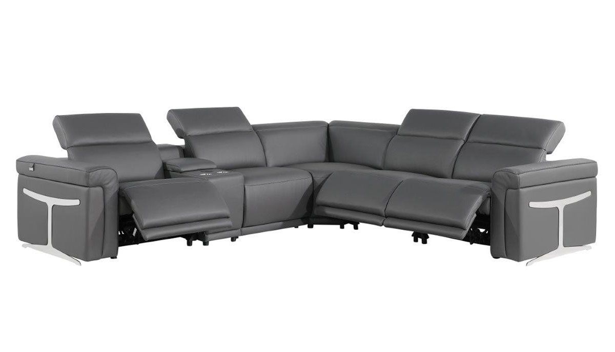 Colson Grey Sectional With Console