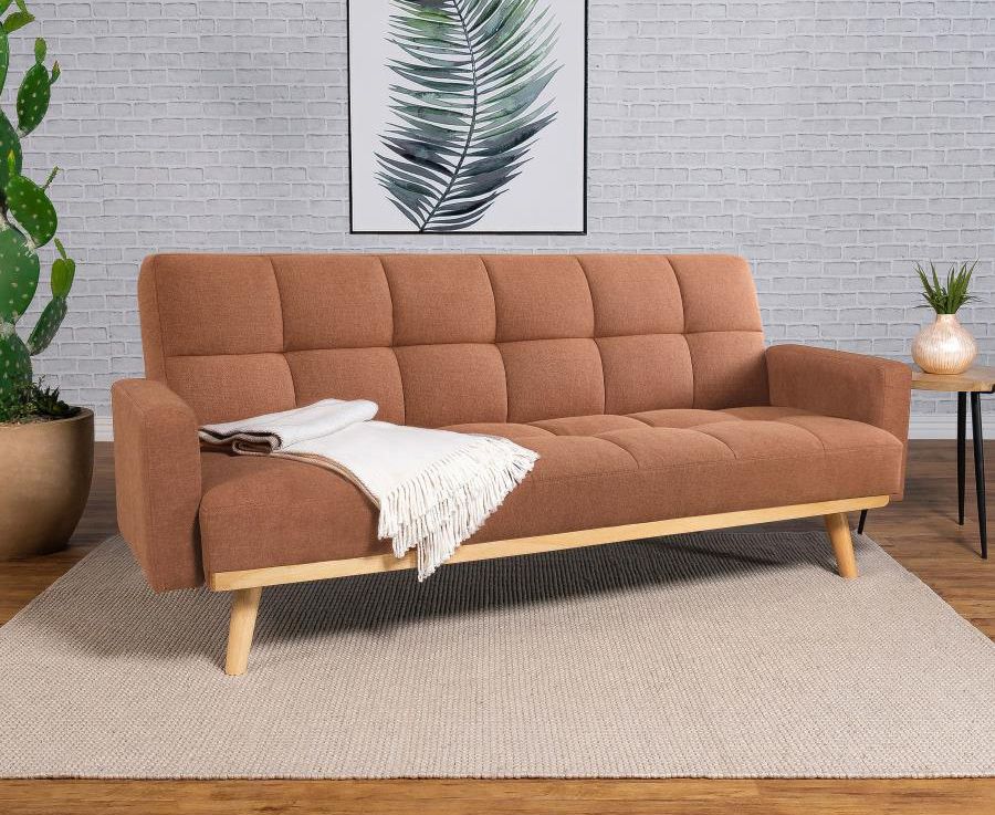 Colvert Terracotta Linen Futon