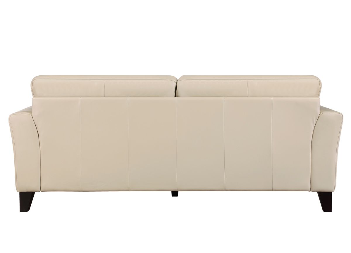 Confico Cream Top Grain Leather Sofa Back Side