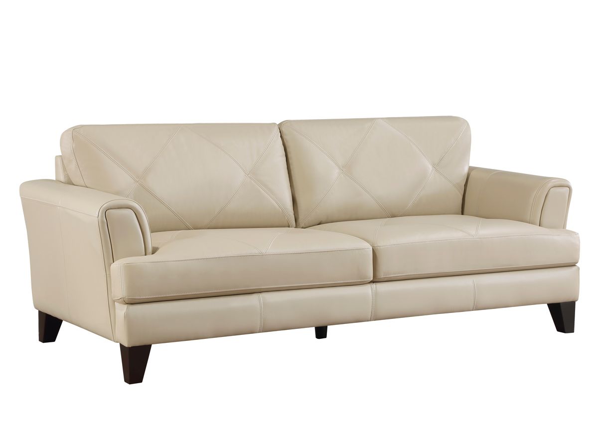 Confico Cream Top Grain Leather Sofa