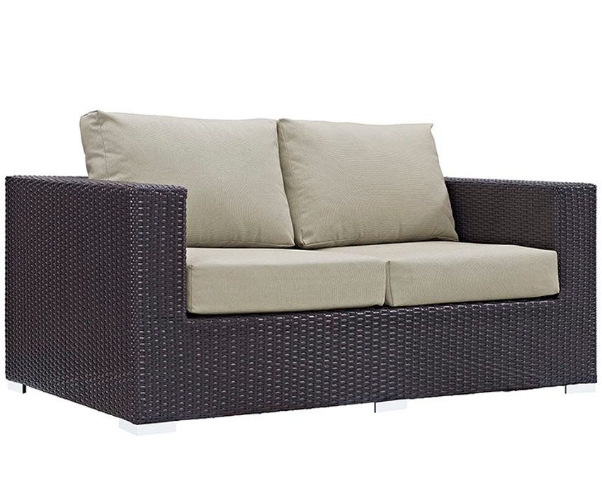 Convene Beige Outdoor Patio Love Seat