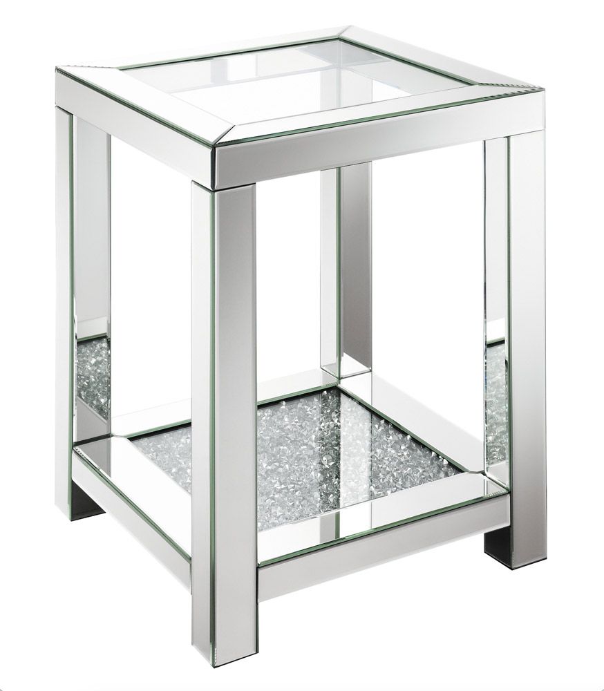 Cosmopolitan Mirrored Square End Table