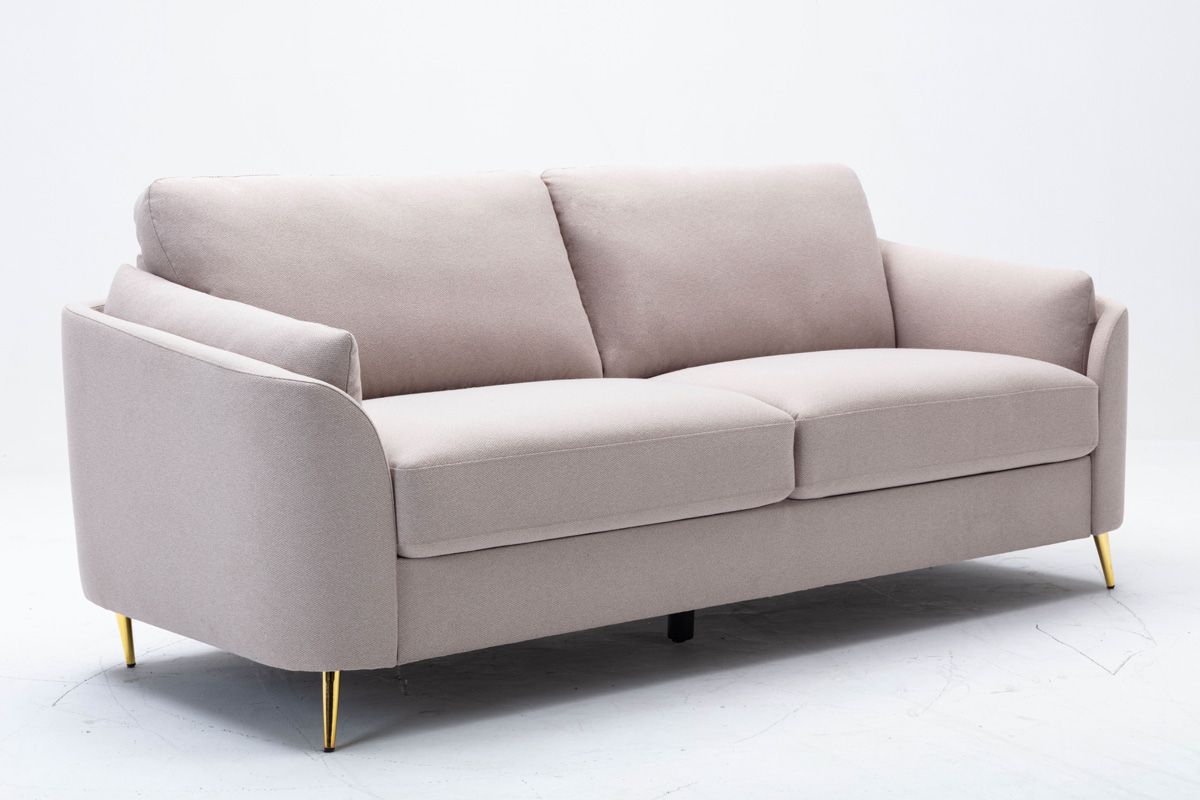 Crawford Modern Sofa Beige Linen