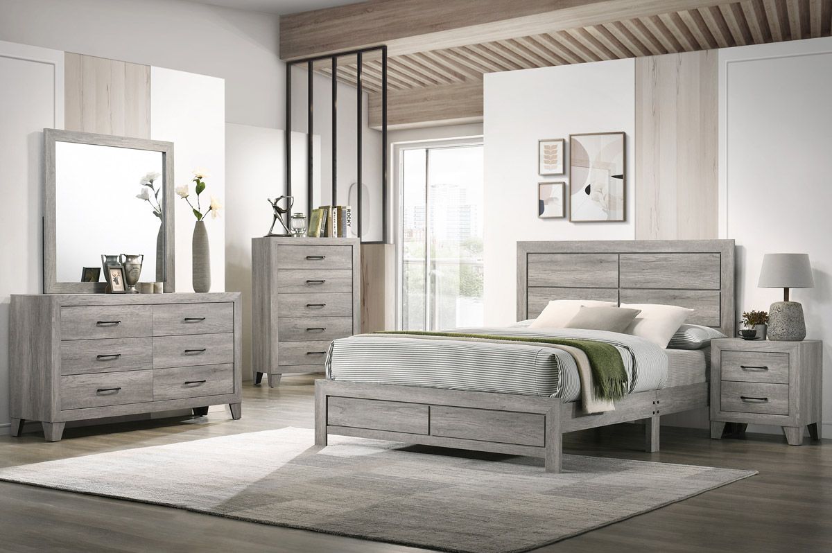 Cuna Rustic Grey Bedroom Set