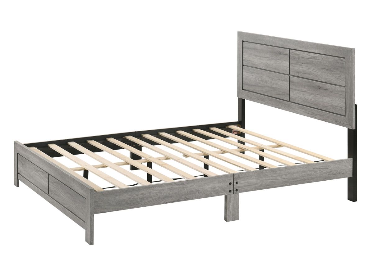 Cuna Rustic Grey Platform Bed