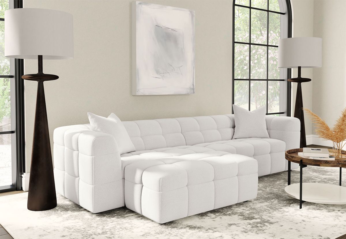 Cyndi Extra Long Sofa With Ottoman