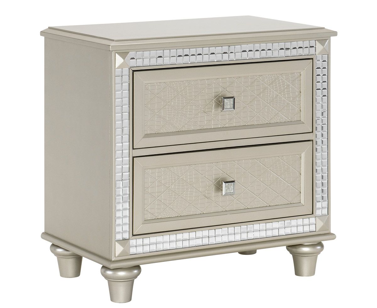 Dafne Night Stand With Crystal Accents