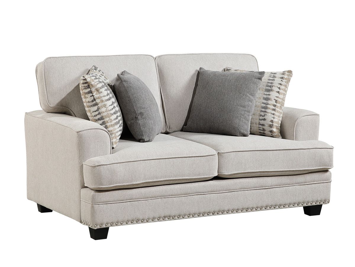 Dalton Beige Chenille Casual Loveseat