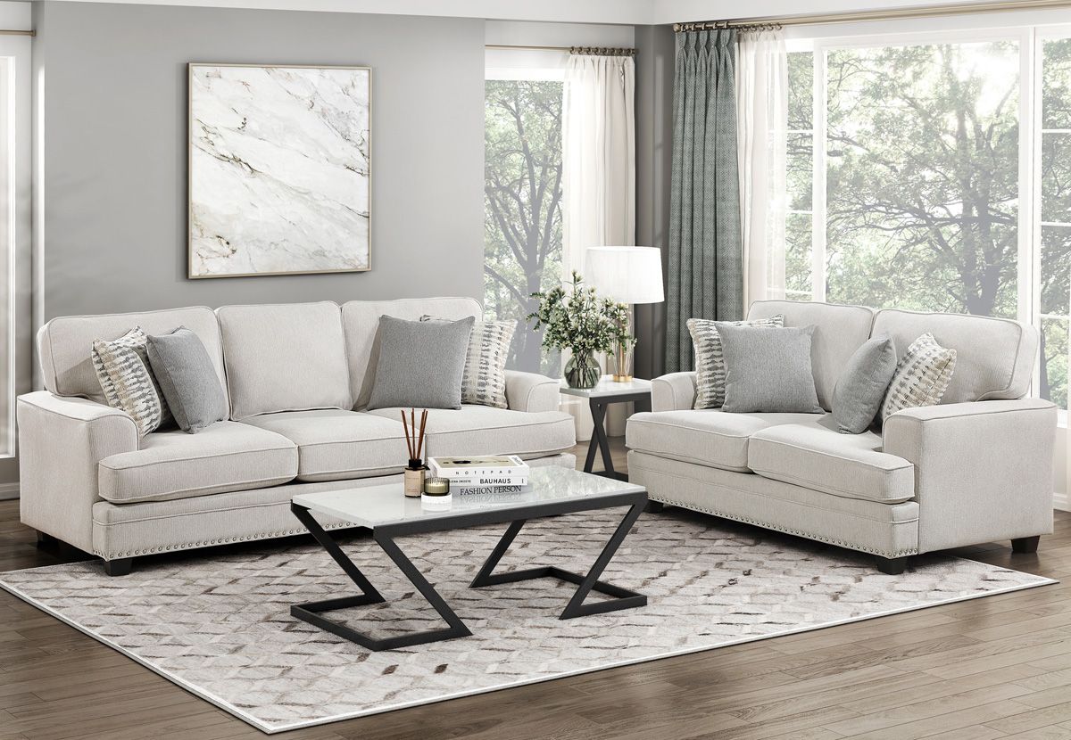 Dalton Beige Chenille Casual Sofa Set