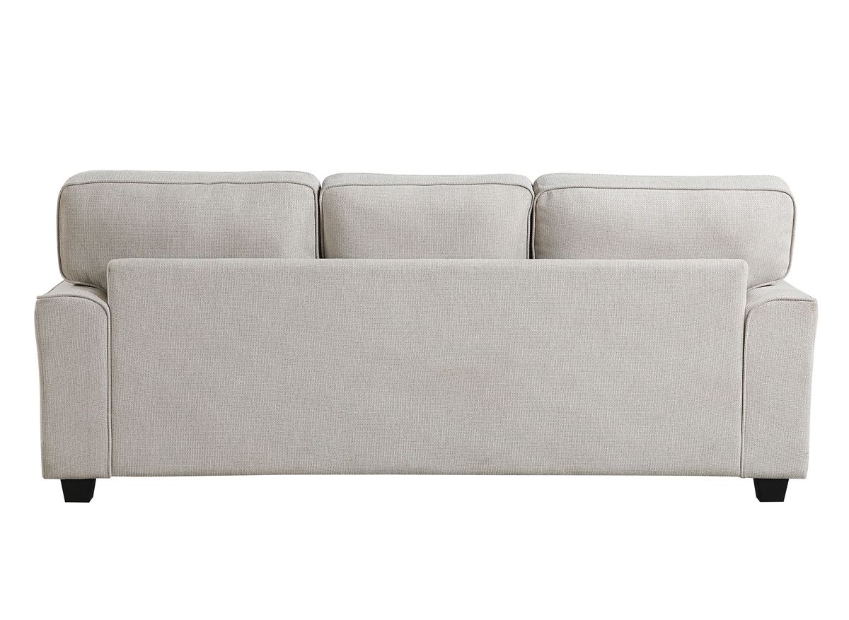 Dalton Beige Chenille Casual Sofa Back Side