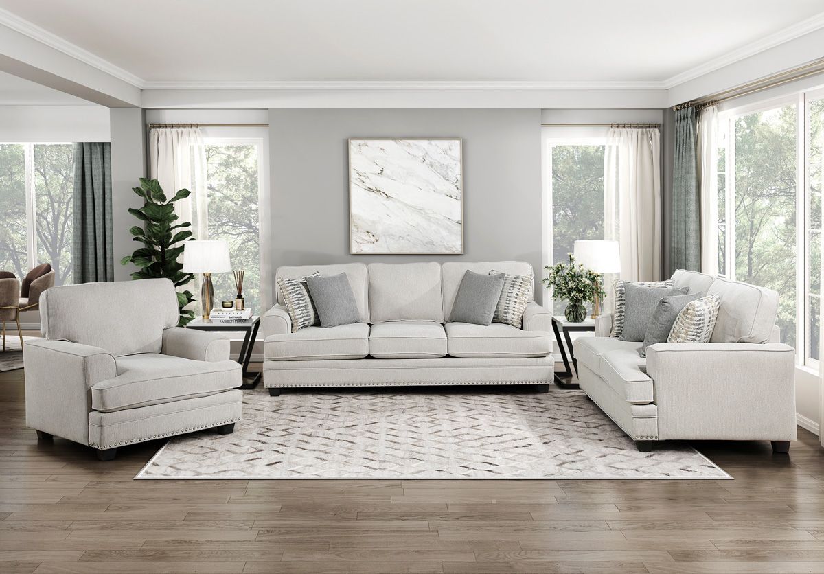 Dalton Beige Chenille Casual Sofa Set