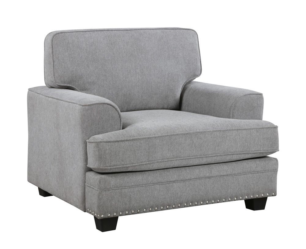 Dalton Grey Chenille Casual Chair