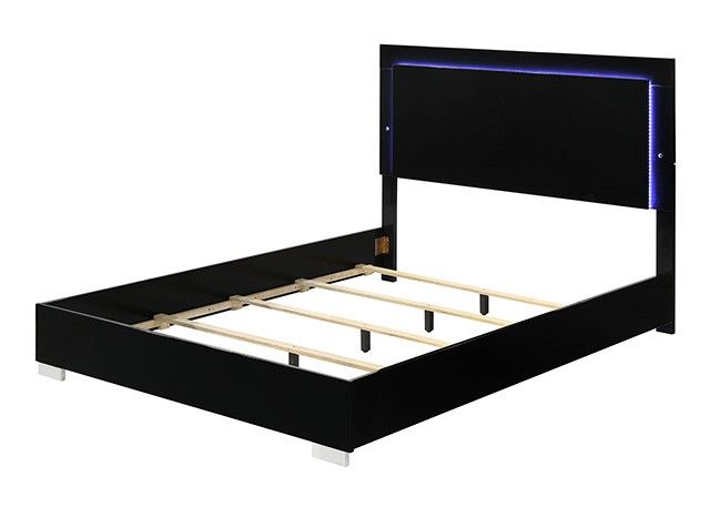 Dalyn Black Lacquer LED Bed