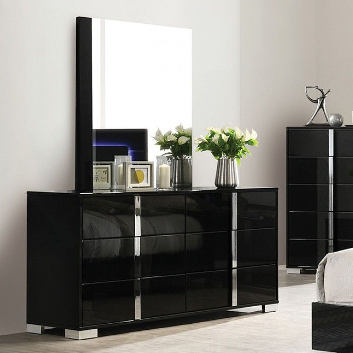 Dalyn Black Lacquer Finish Dresser