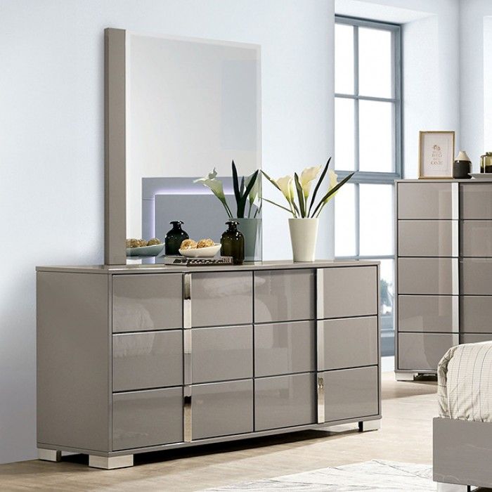 Dalyn Grey Lacquer Finish Dresser