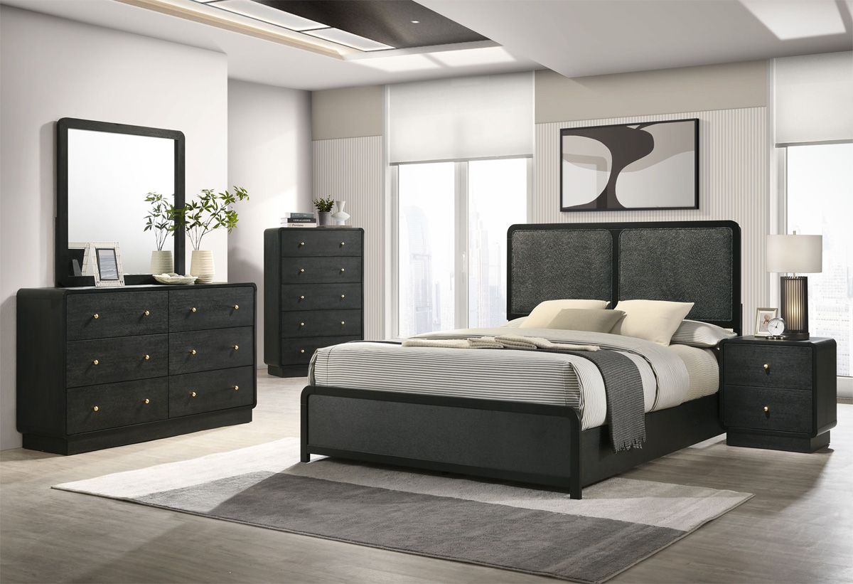 Dario Black Finish Bedroom Set