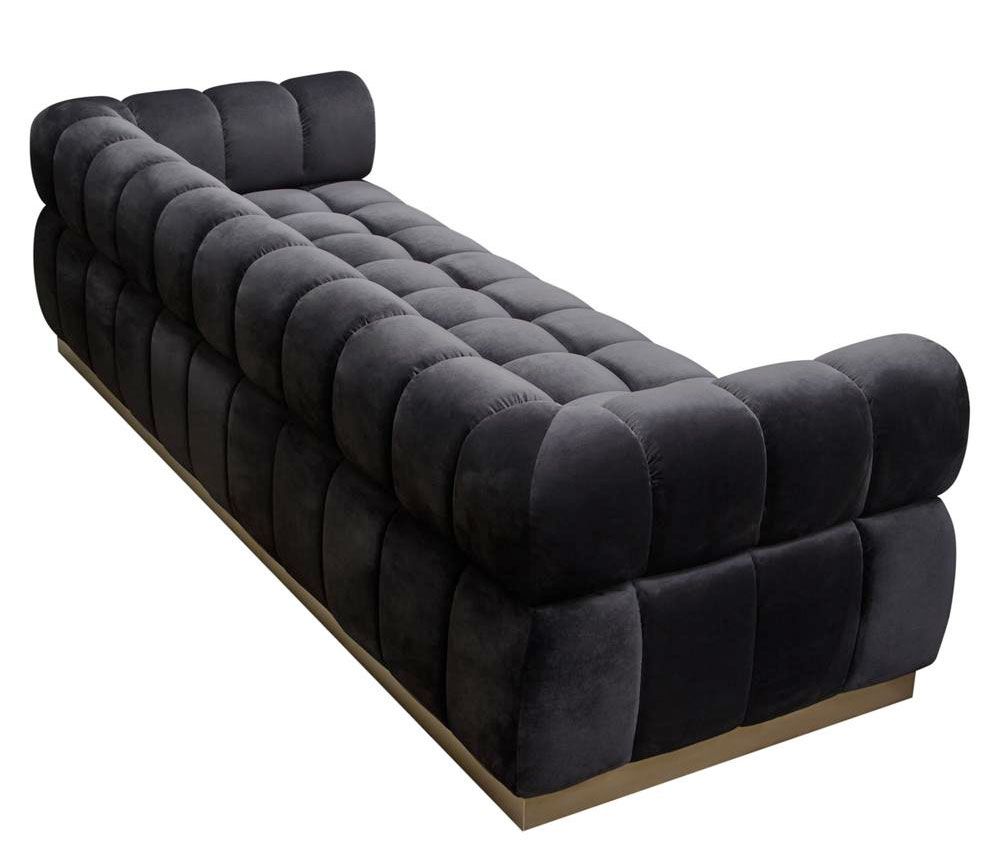 Dasha Black Velvet Sofa Back