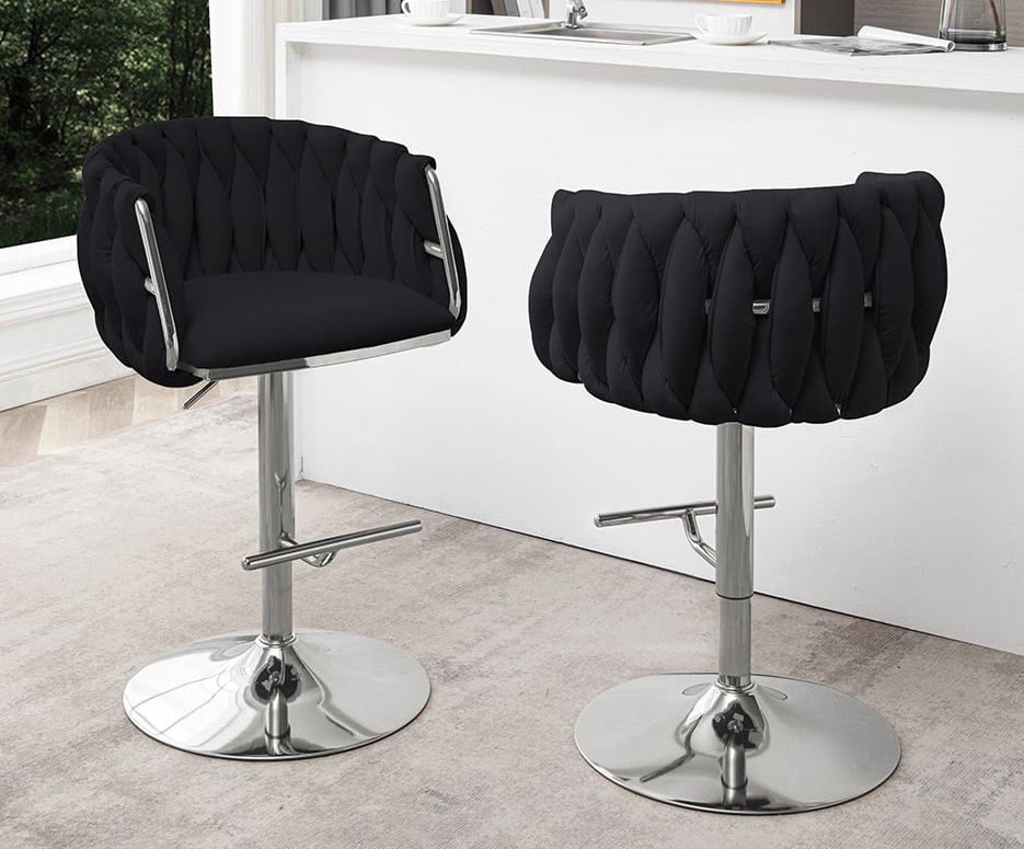 Davida Modern Barstool Black Velvet