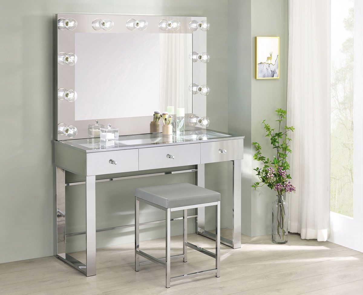 Deana Vanity Set With LED Mirror