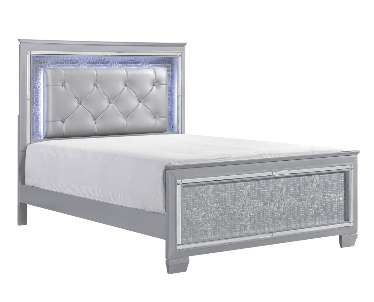 Deluxe Silver Finish bed
