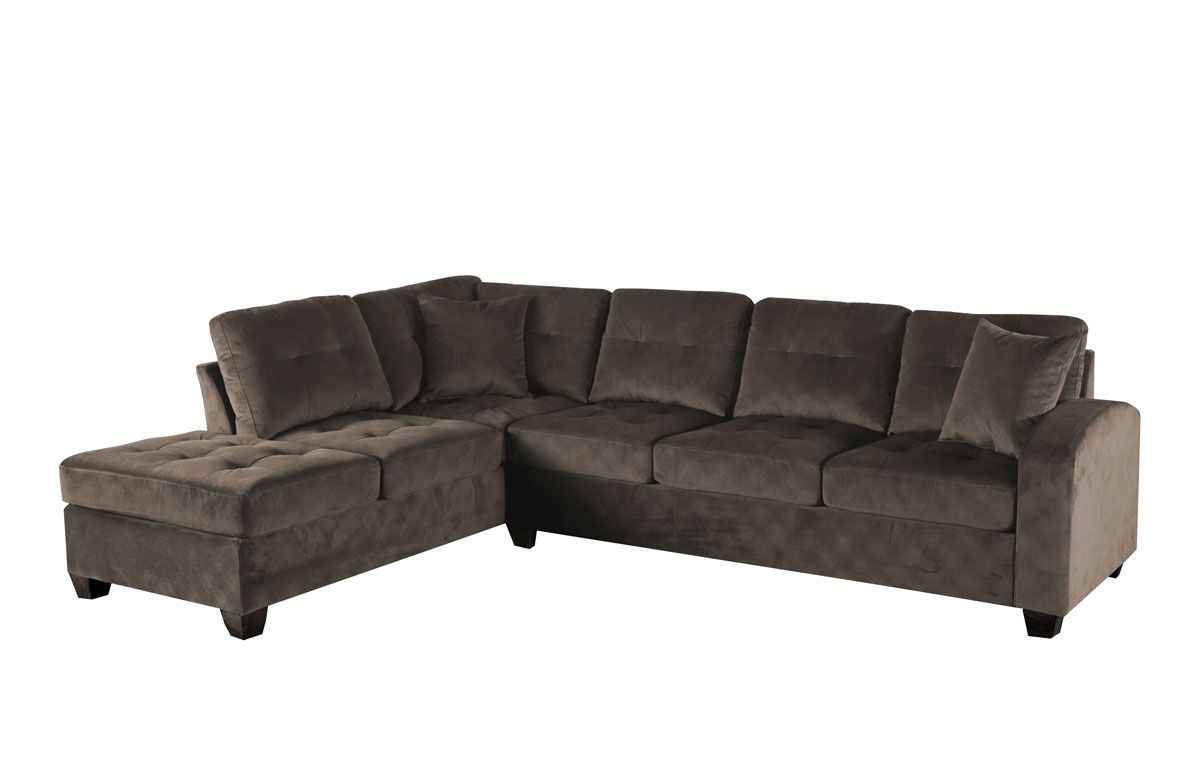 Denton Chocolate Velvet Sectional