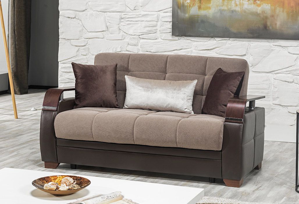 Cooper Taupe Fabric Loveseat