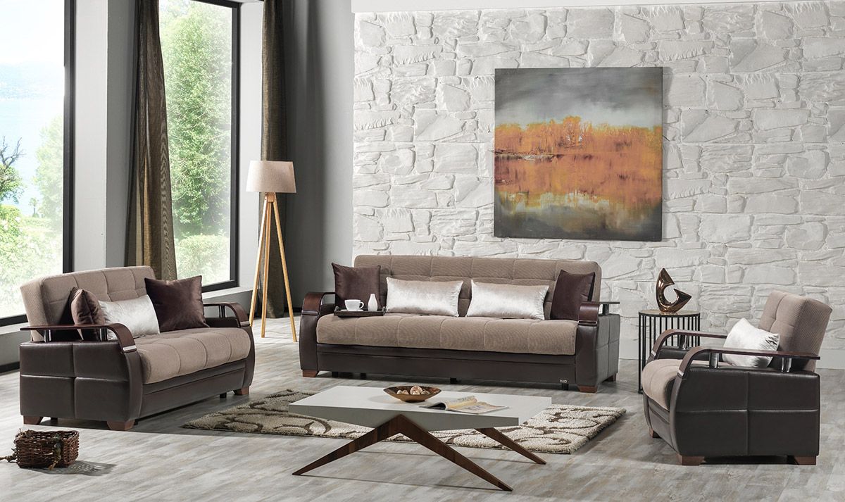 Cooper Taupe Fabric Sofa Collection