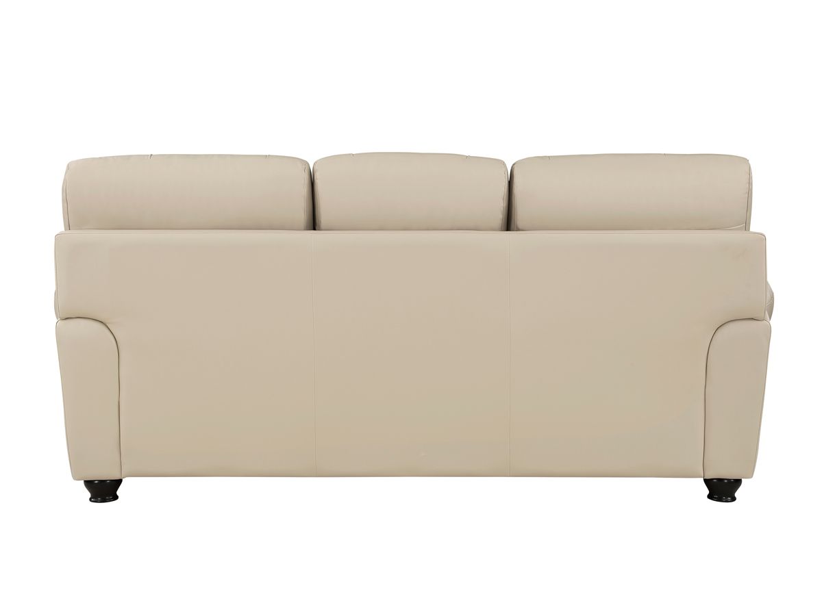 Domus Cream Leather Sofa Back