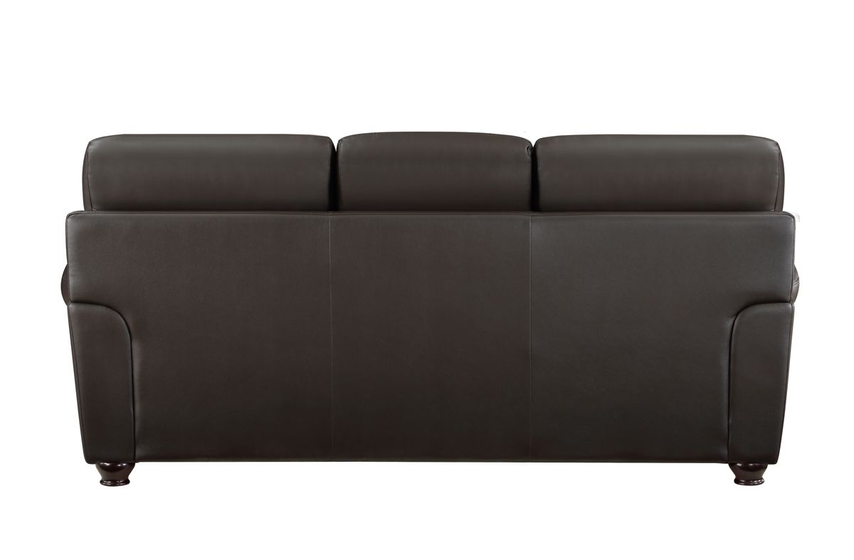 Domus Classic Sofa Back in Dark Brown Leather