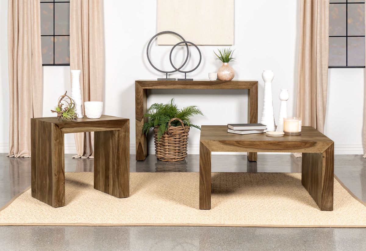 Doyle Square Solid Wood Coffee Table Set