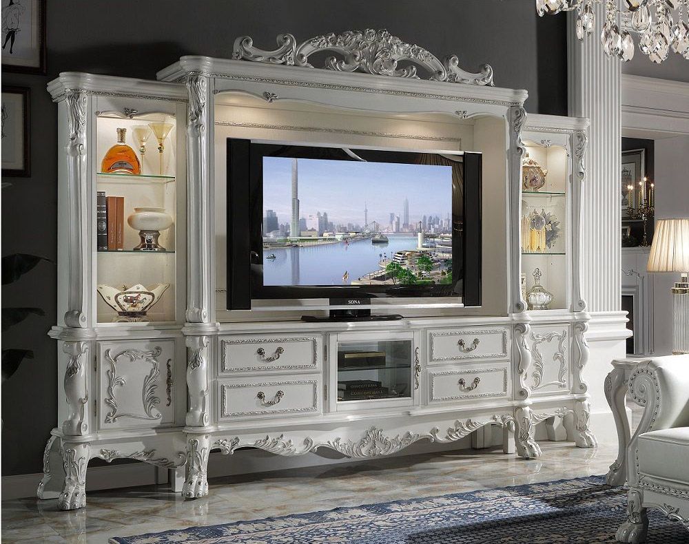 Dresden Tv Stand Bone White Finish