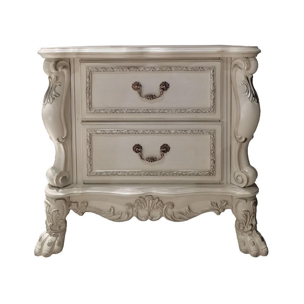 Dresden Bone White Finish Night Stand