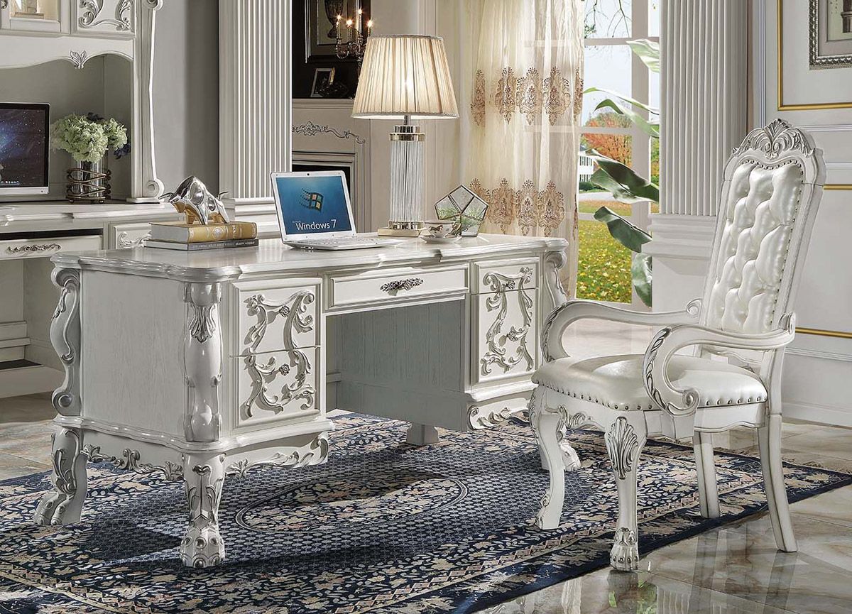 Dresden Executive Writing Desk Bone White